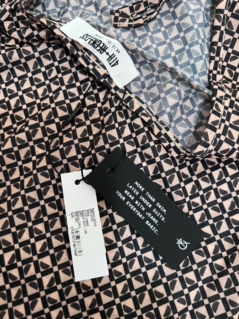 4th & Reckless Alani Slip Midi Dress in Brown Print UK size L, US M - Picture 4 of 10